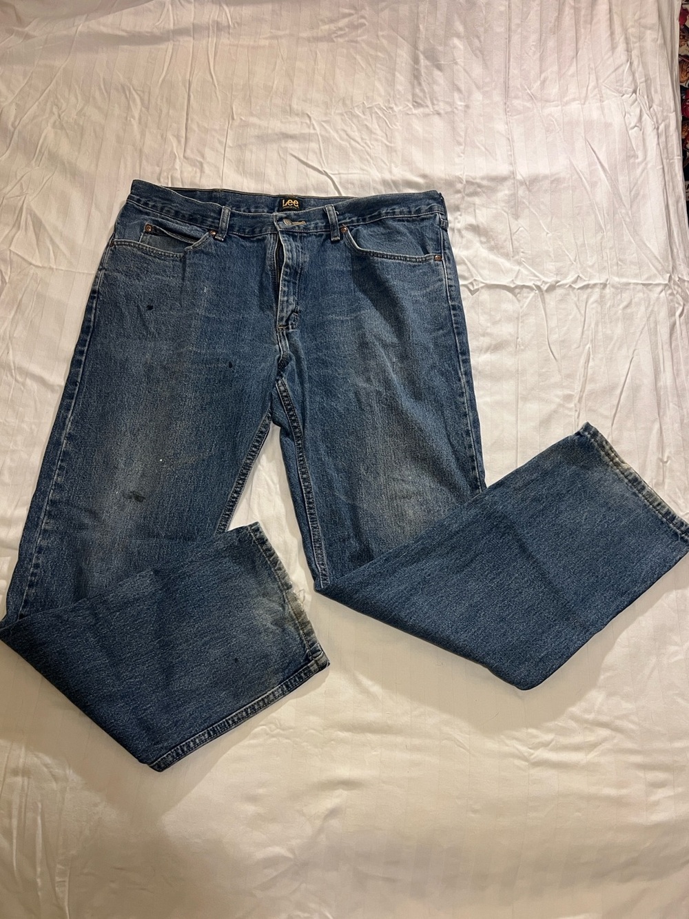 Lee Men's Straight Leg Indigo Blue Jeans